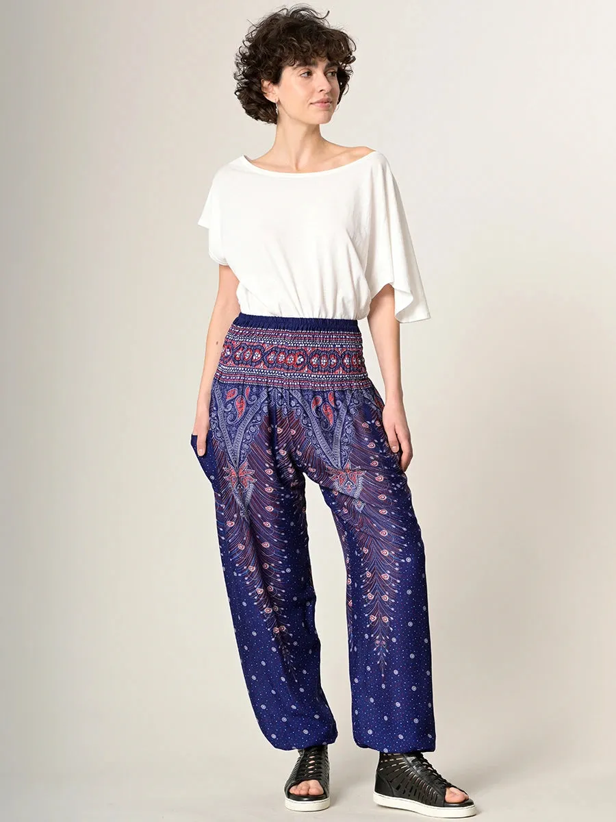 Harem Pants Original - Peacock High Crotch