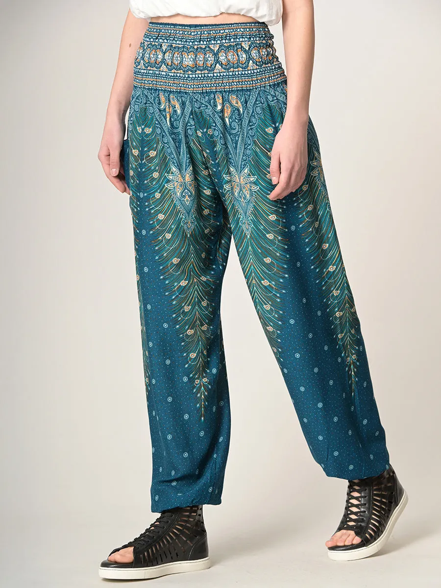 Harem Pants Original - Peacock High Crotch