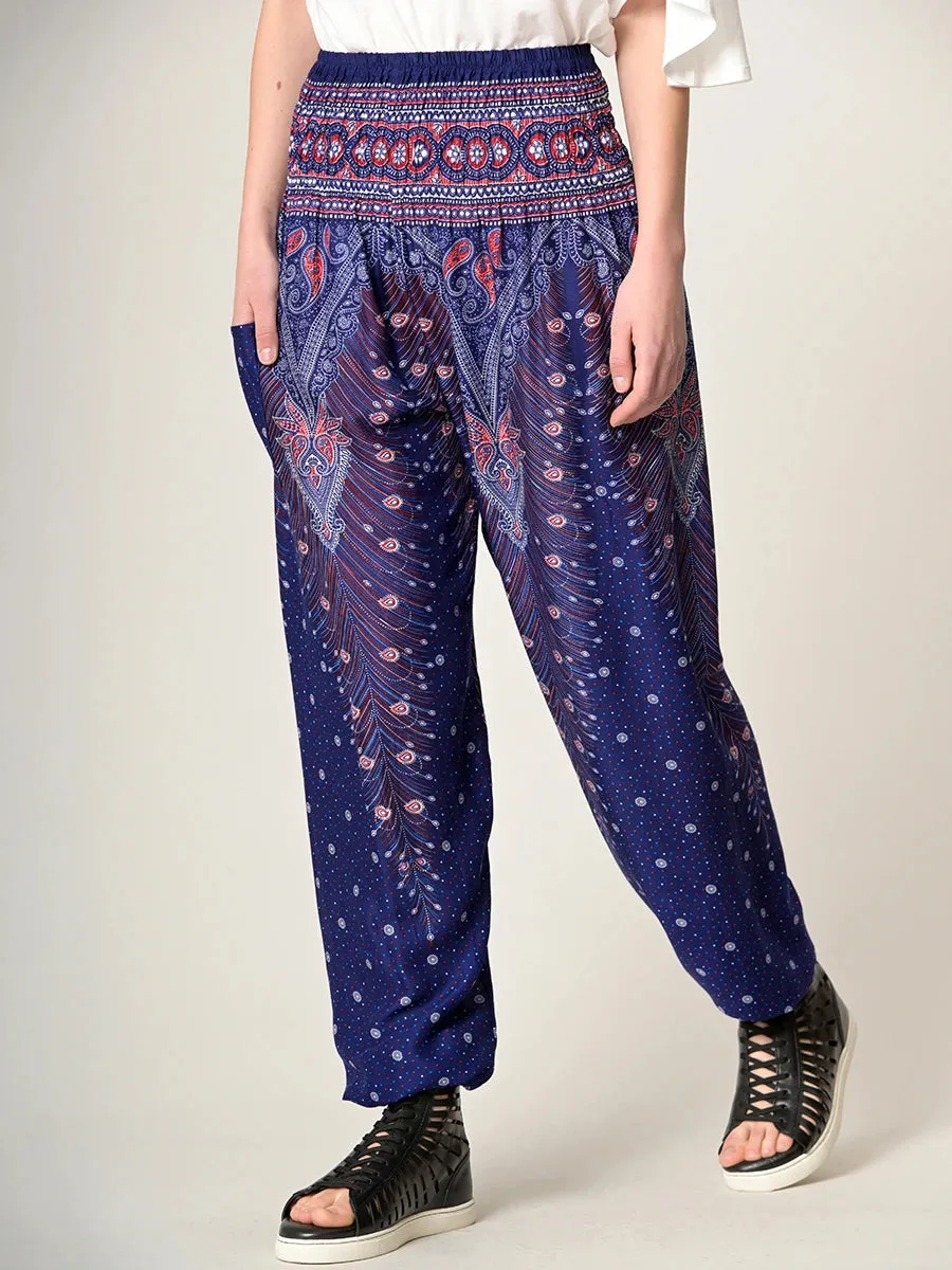 Harem Pants Original - Peacock High Crotch