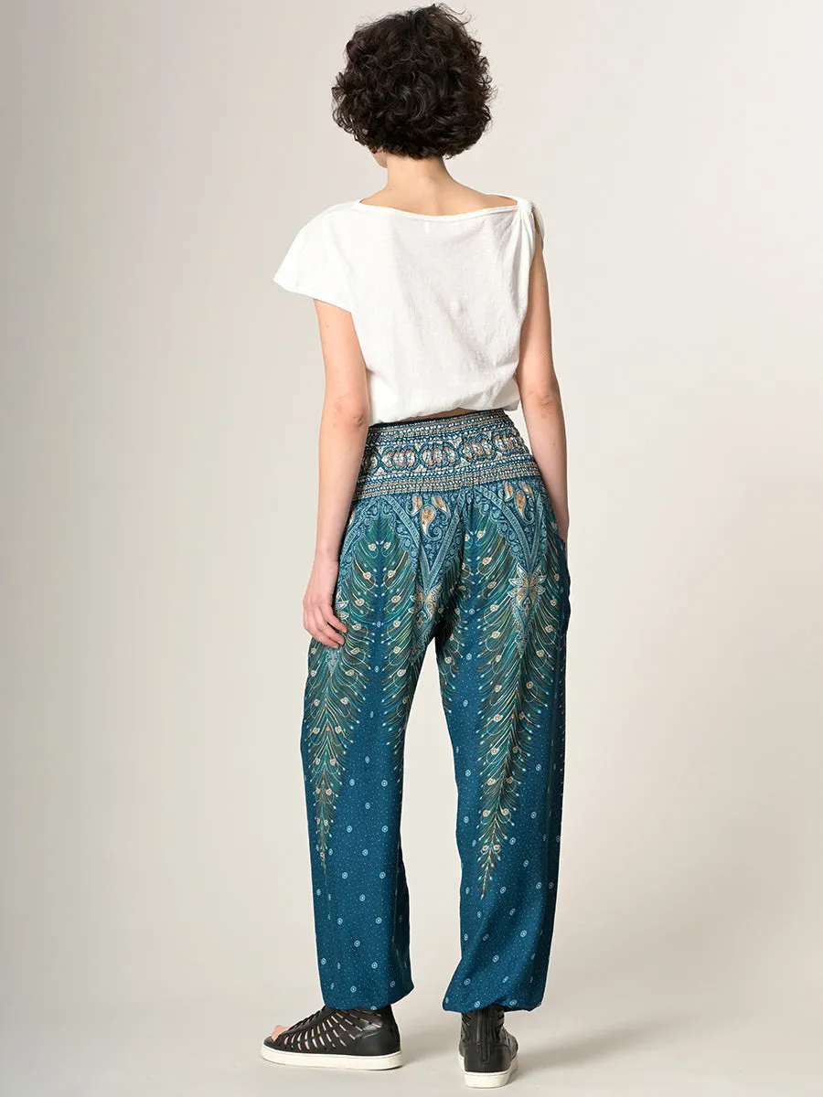 Harem Pants Original - Peacock High Crotch