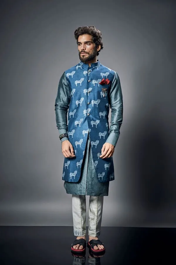 Horse of Troy Sleeveless Sherwani - Velior