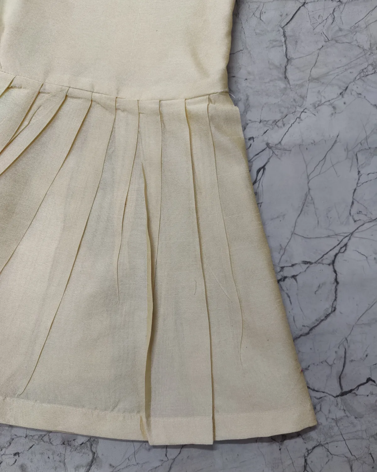 Ivory Pleated Silk Pants