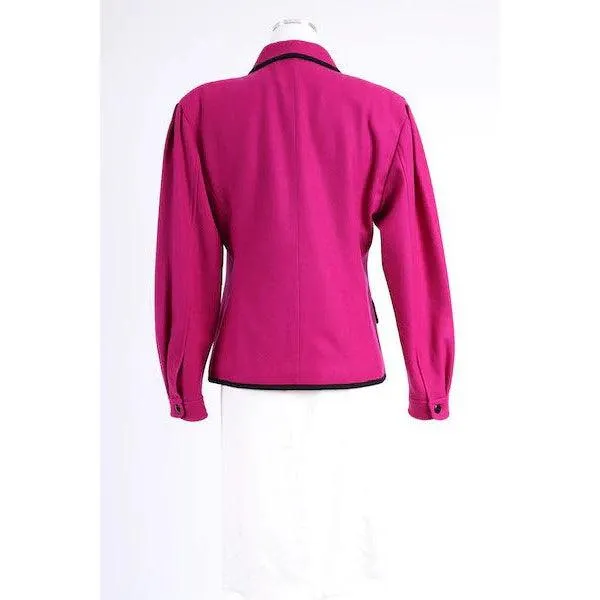 JAEGAR 80's Fuchsia Wool Blazer | Size M/L