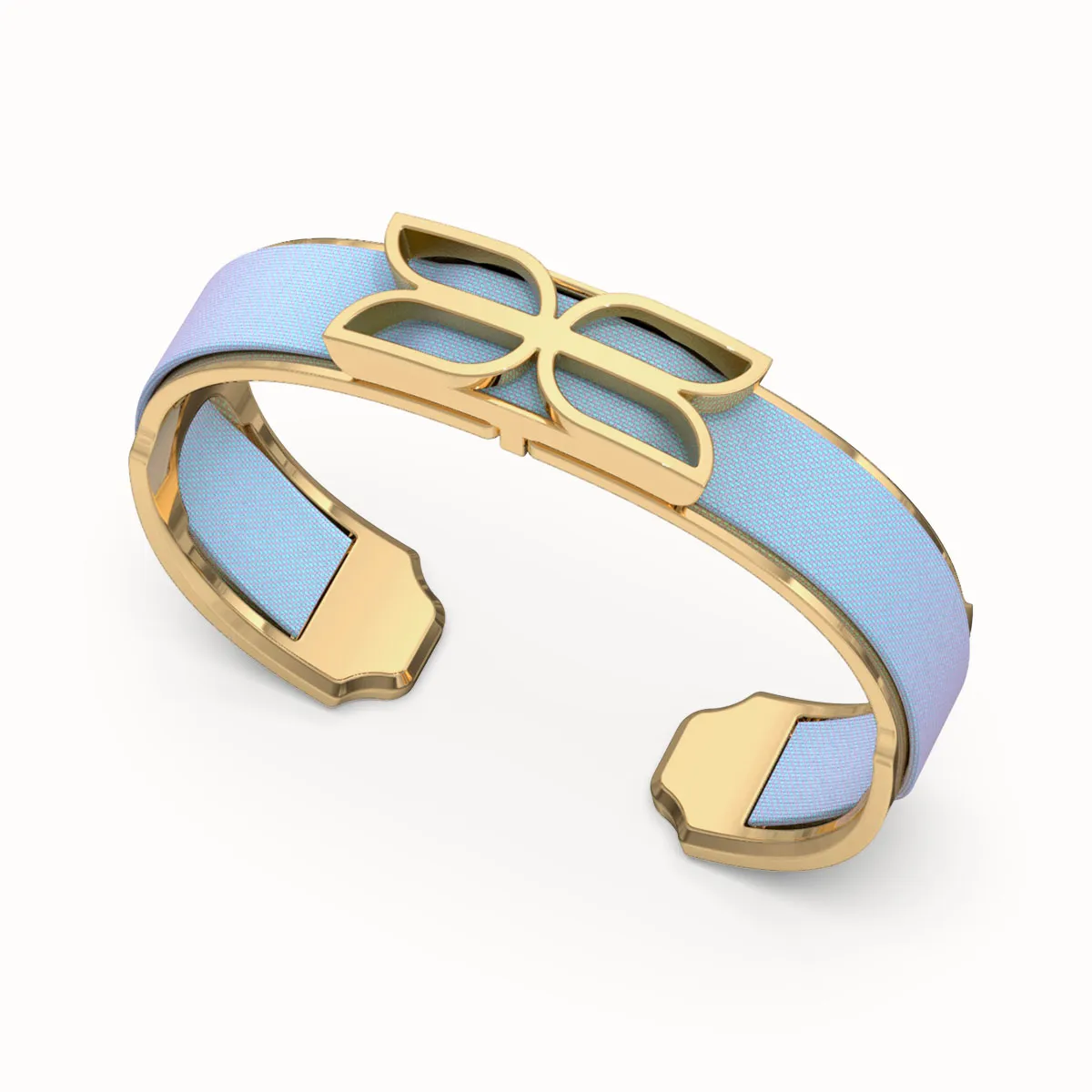 Kawung Silk Cuff - Gazebo Blue