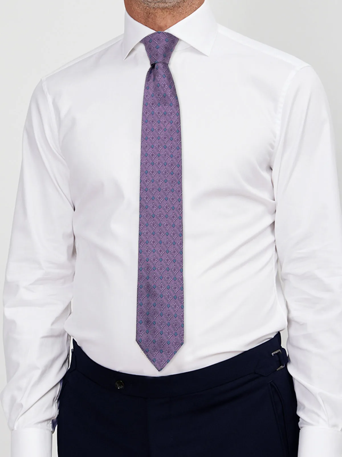 Lavender Motif Tie