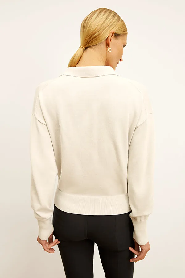 Leo Pullover - Cotton Silk Knit :: Ivory