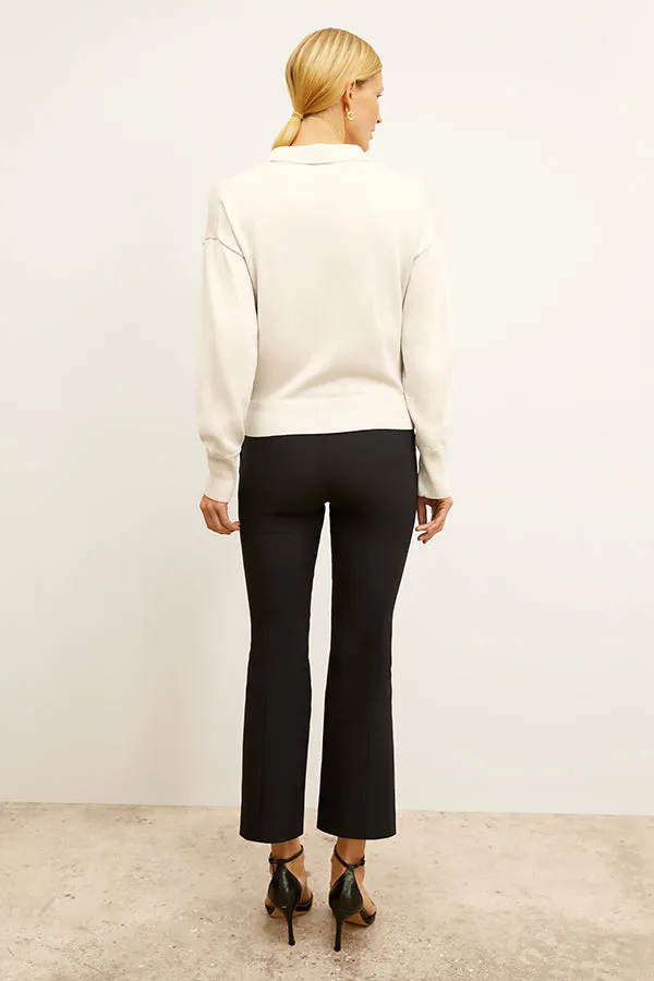 Leo Pullover - Cotton Silk Knit :: Ivory