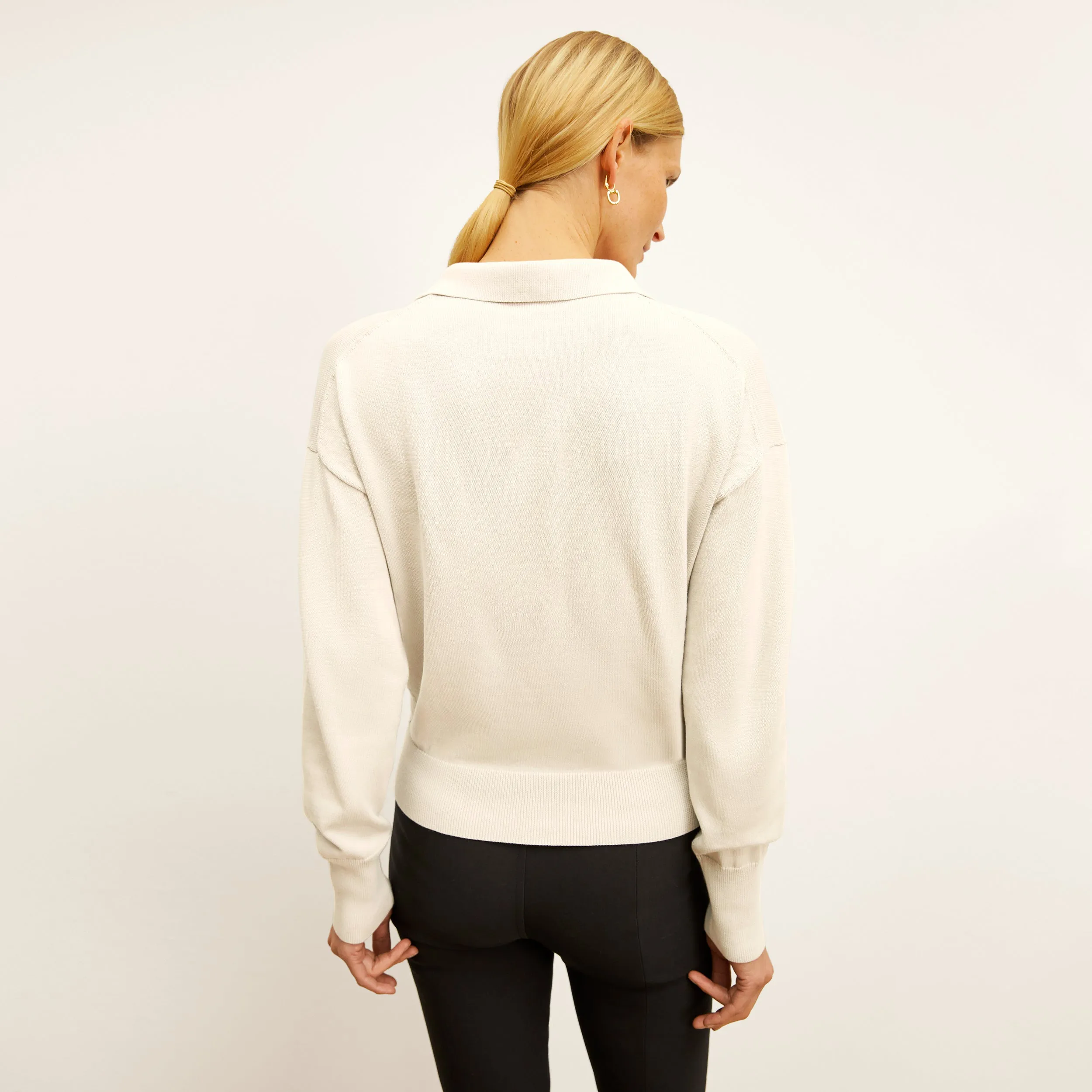 Leo Pullover - Cotton Silk Knit :: Ivory