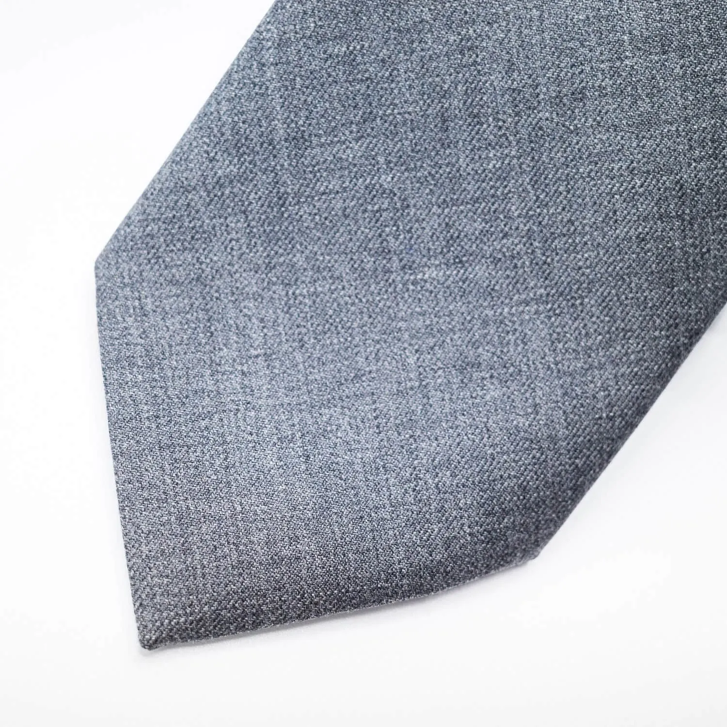 Linen-Wool Tie - Light Grey