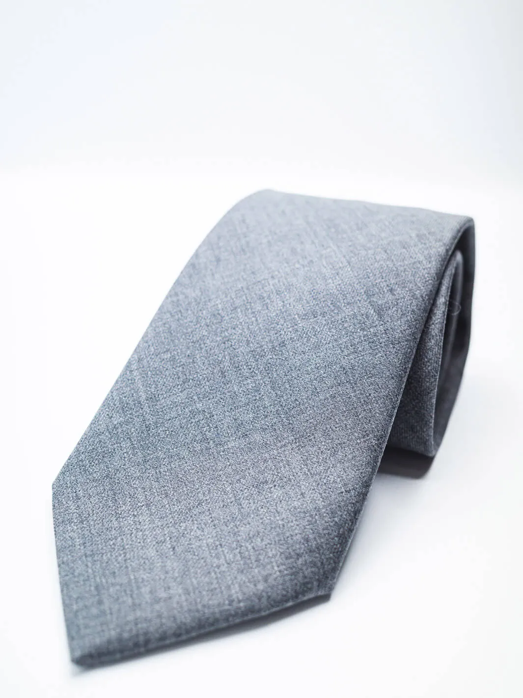 Linen-Wool Tie - Light Grey