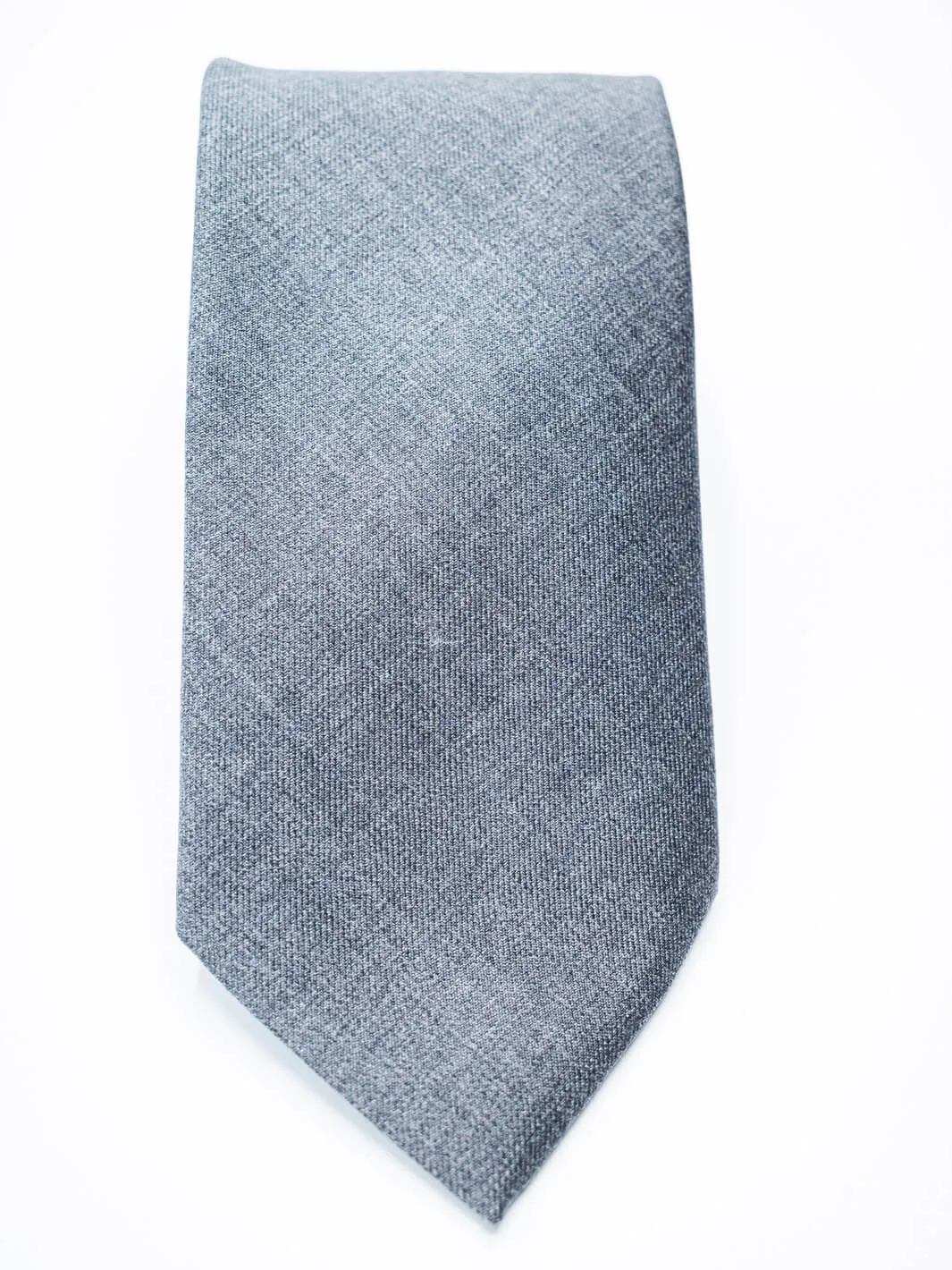 Linen-Wool Tie - Light Grey