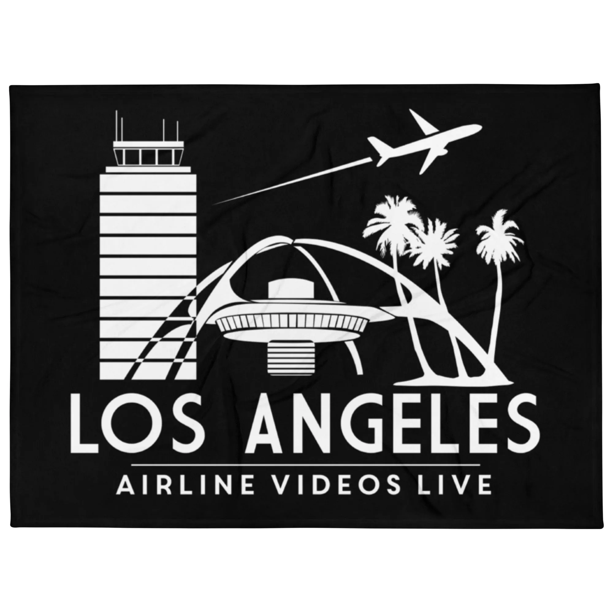 LOS ANGELES RETRO (BLACK) Throw Blanket