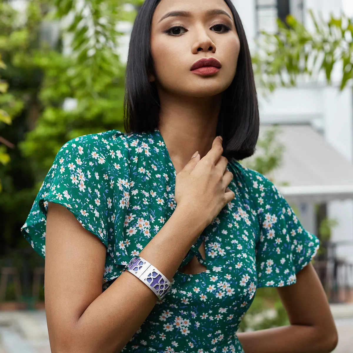 Lotus Bangle - Celestial Blue