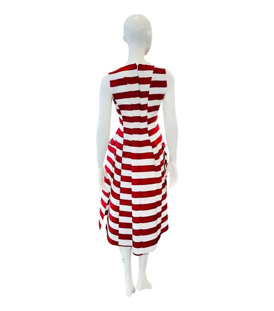 Maison Rabih Kayrouz Striped Silk Blend Tulip Dress. Size 38FR