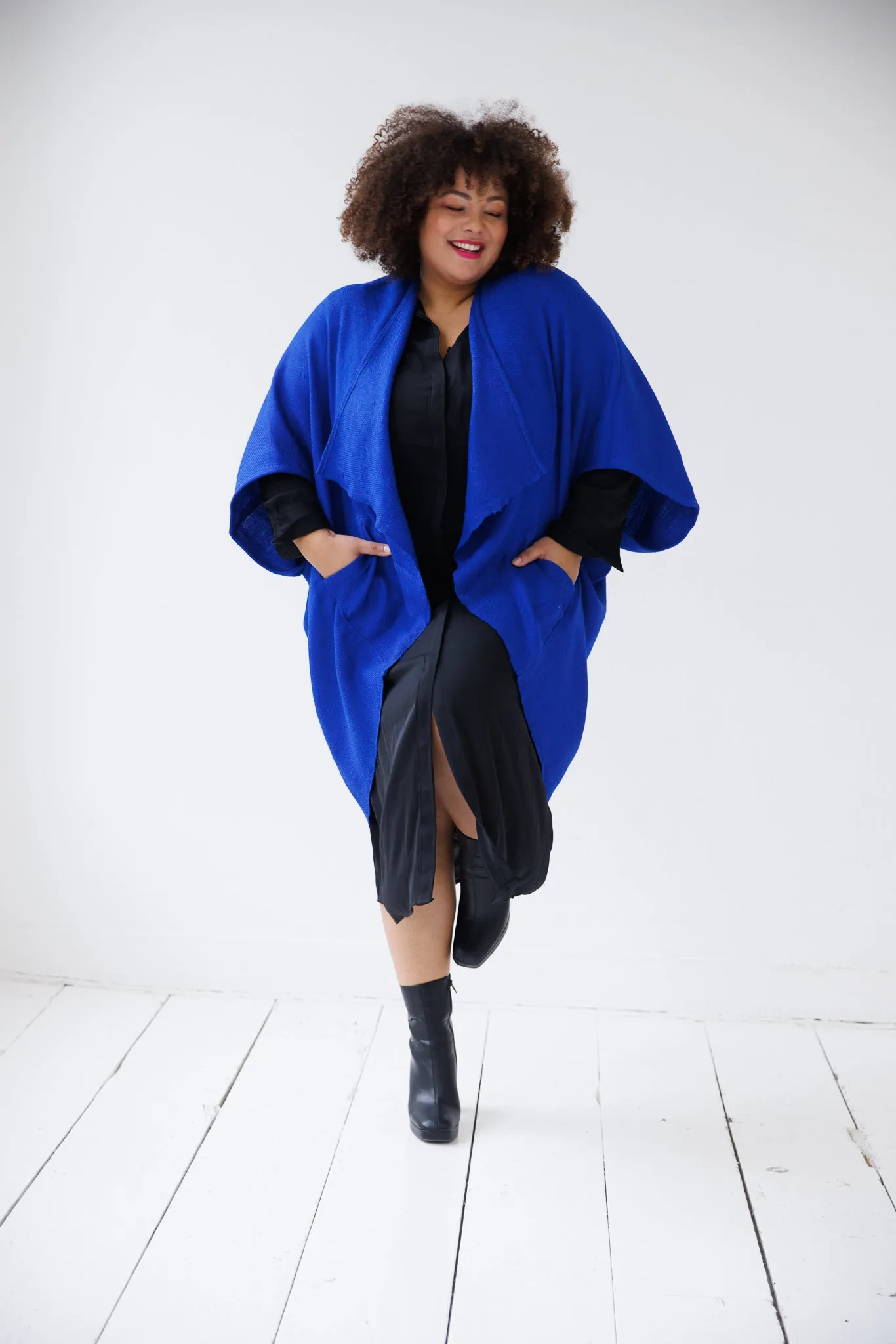 NEW! JIVA Wool Silk Kimono Sky