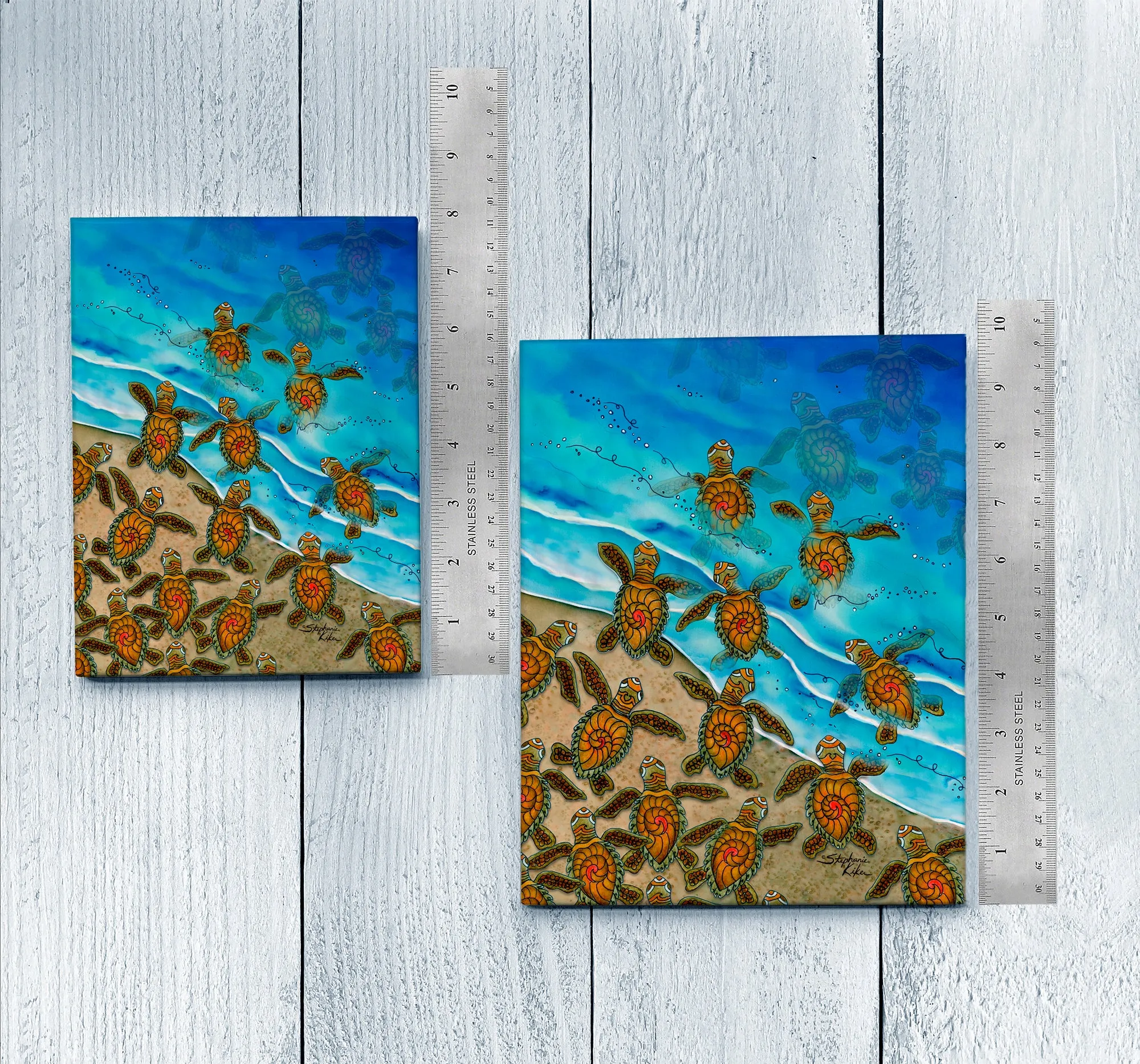 Ocean Bound Turtles Ceramic Tile