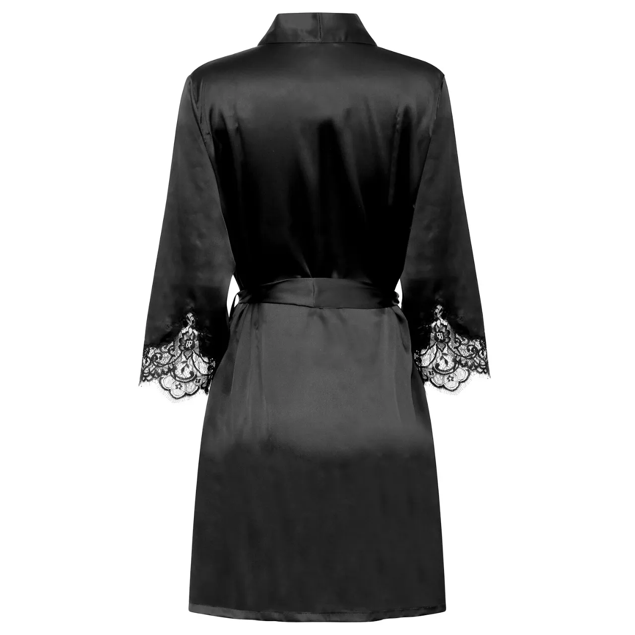 Ophelia Black Silk Robe