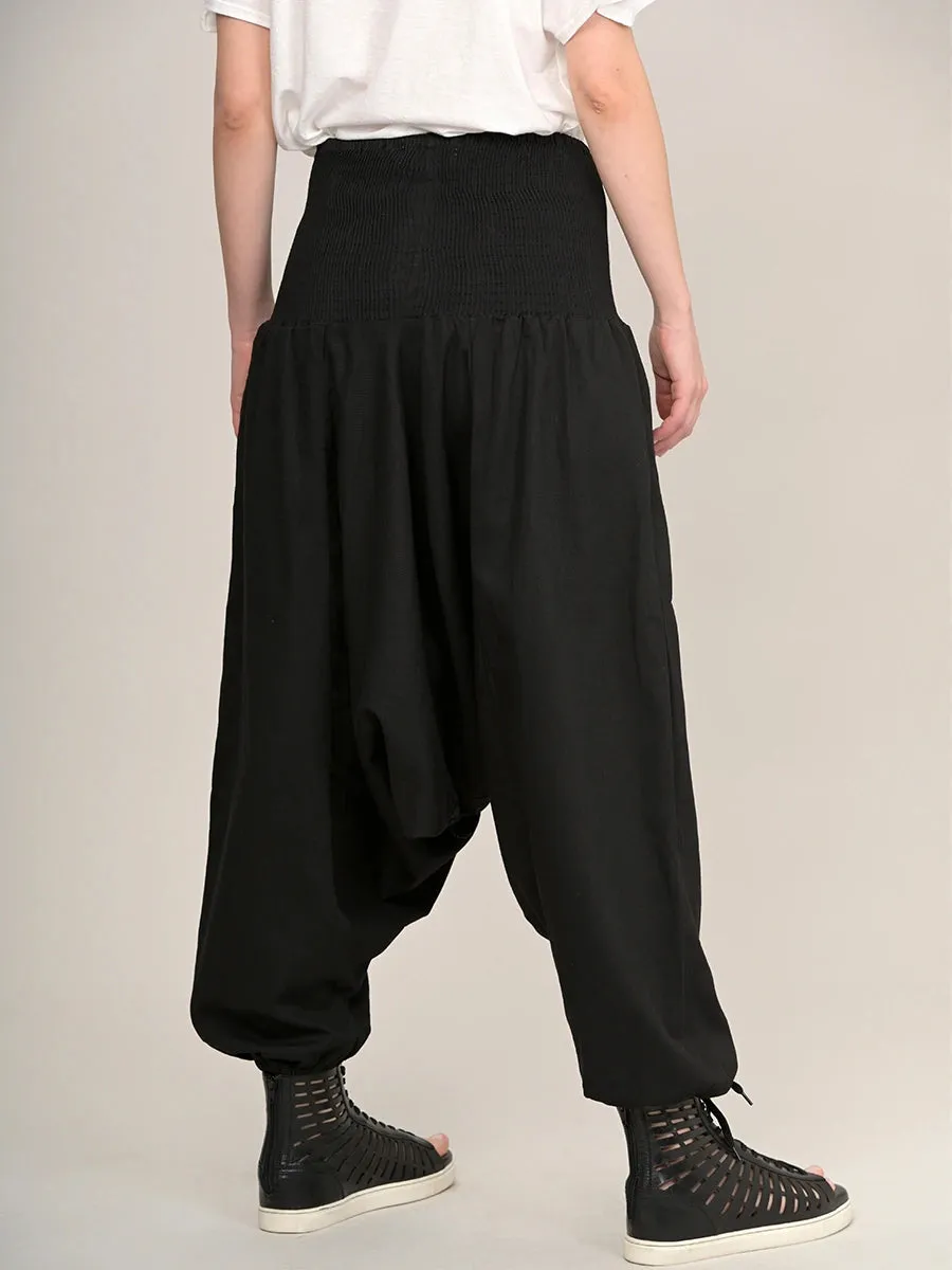 Organic Cotton Harem Pants - Low Crotch