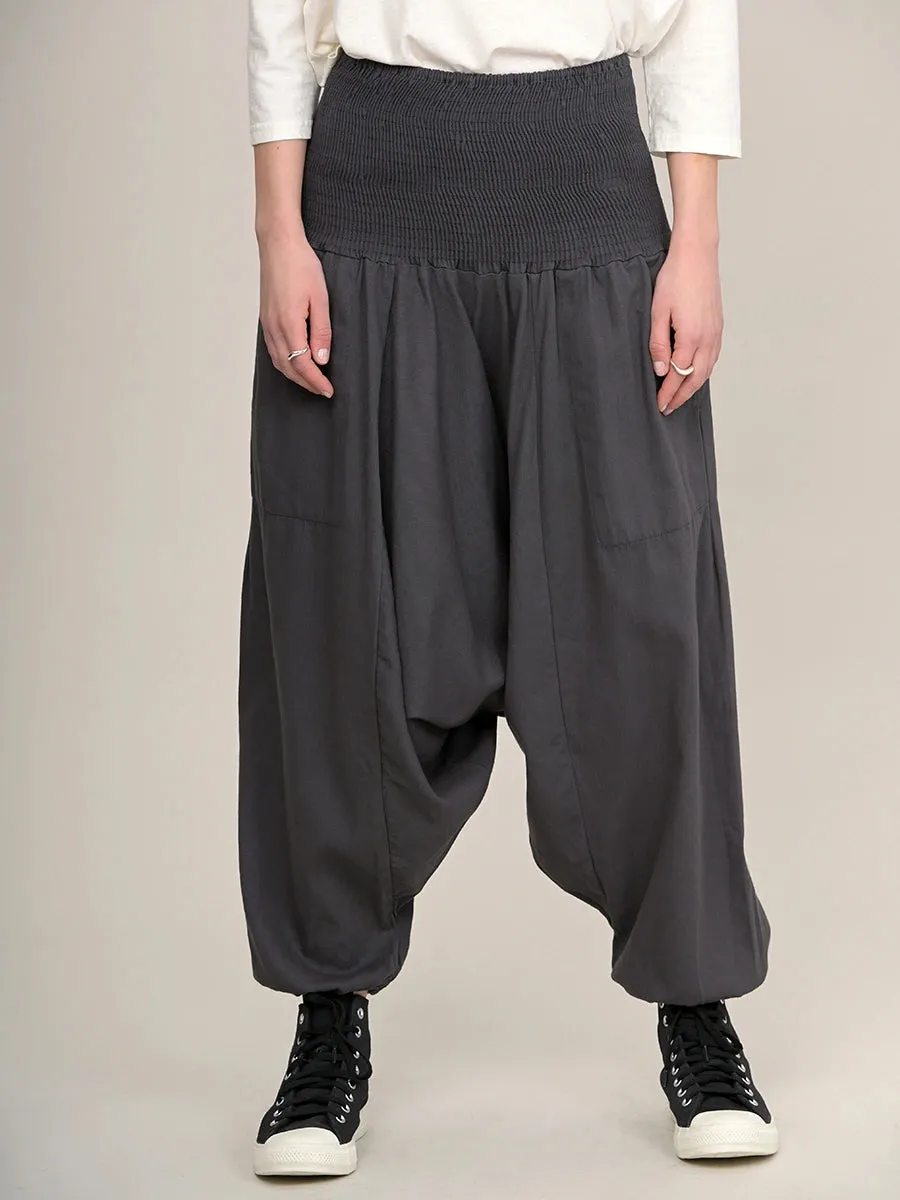 Organic Cotton Harem Pants - Low Crotch