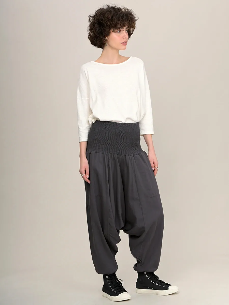 Organic Cotton Harem Pants - Low Crotch