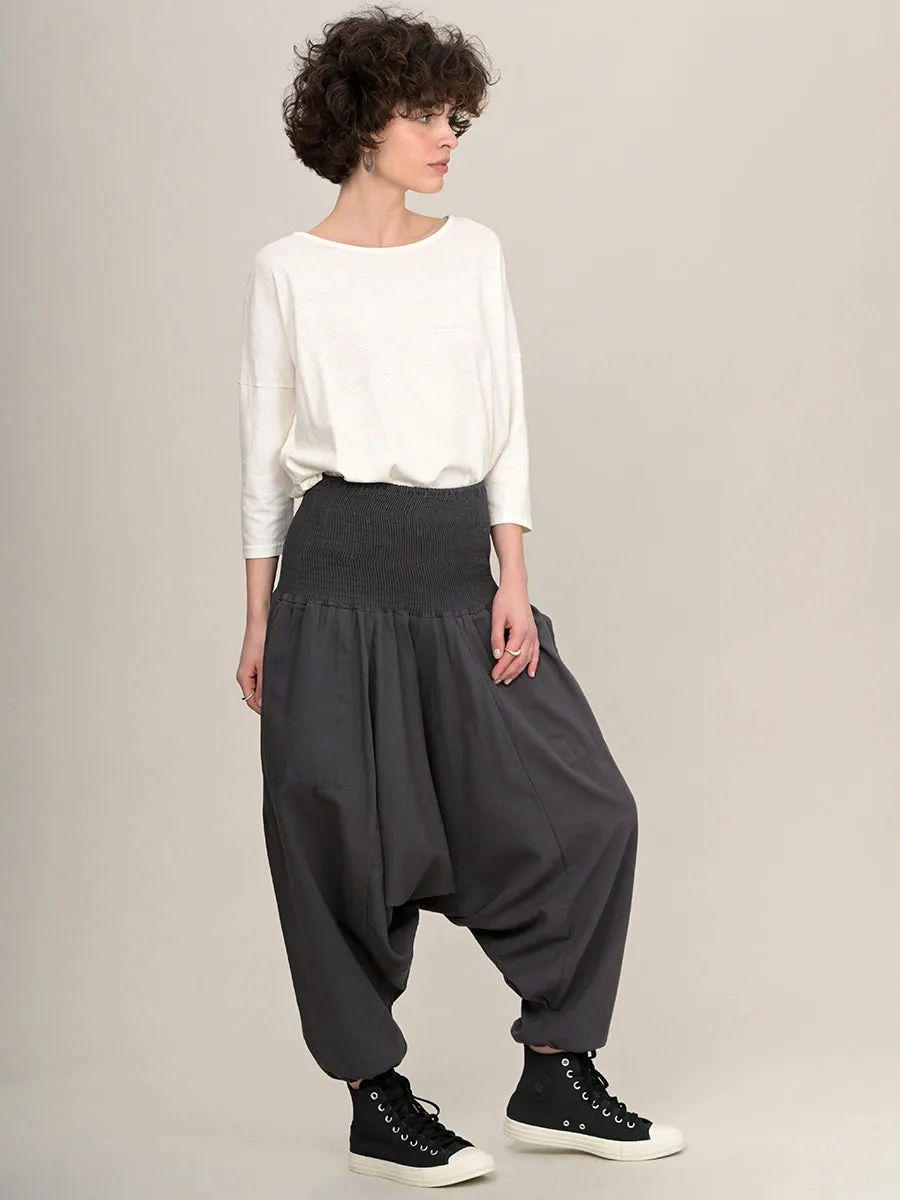 Organic Cotton Harem Pants - Low Crotch