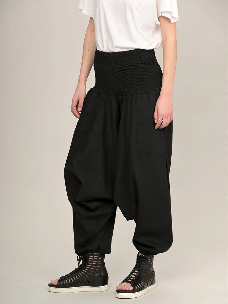 Organic Cotton Harem Pants - Low Crotch