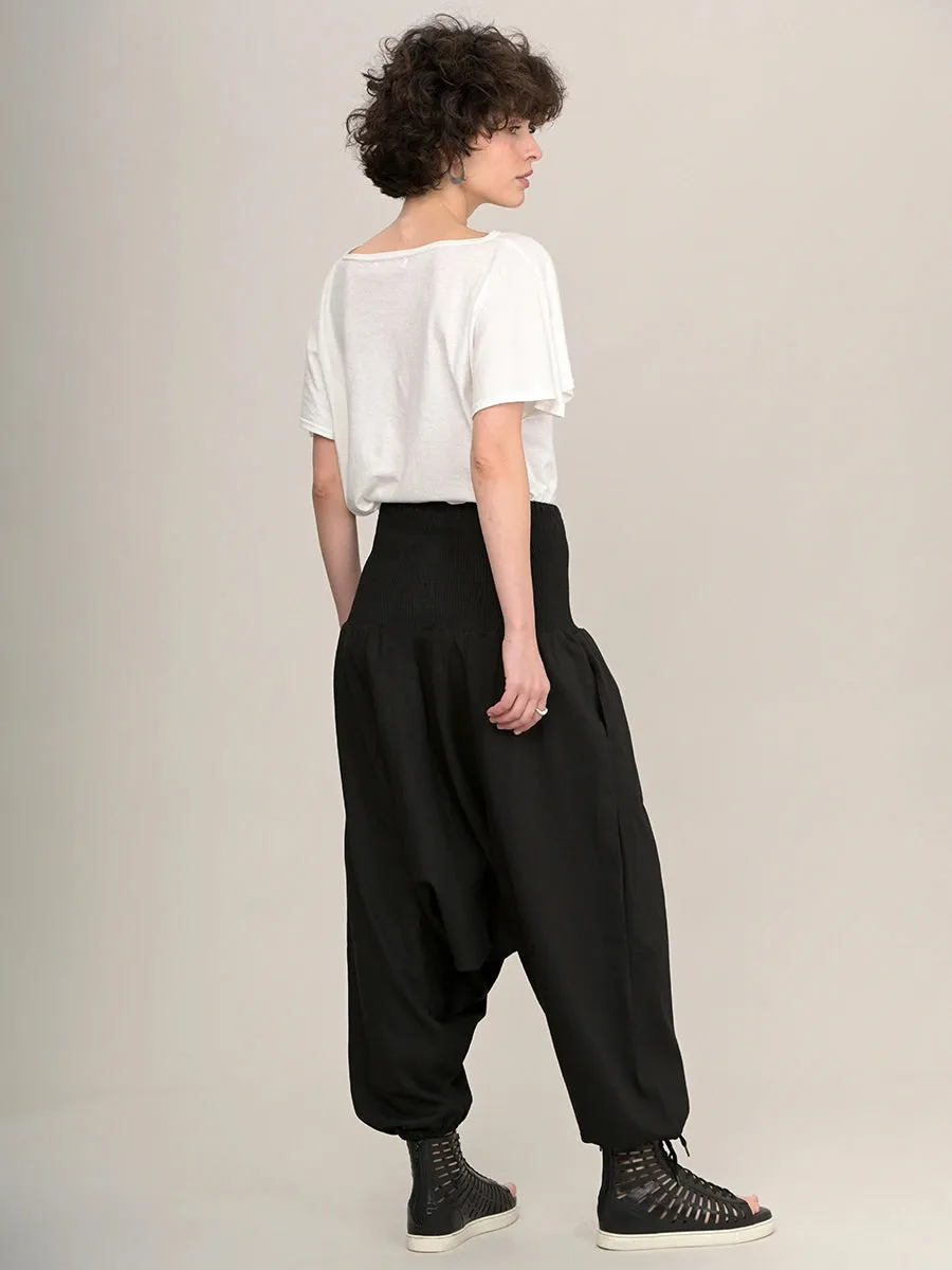 Organic Cotton Harem Pants - Low Crotch