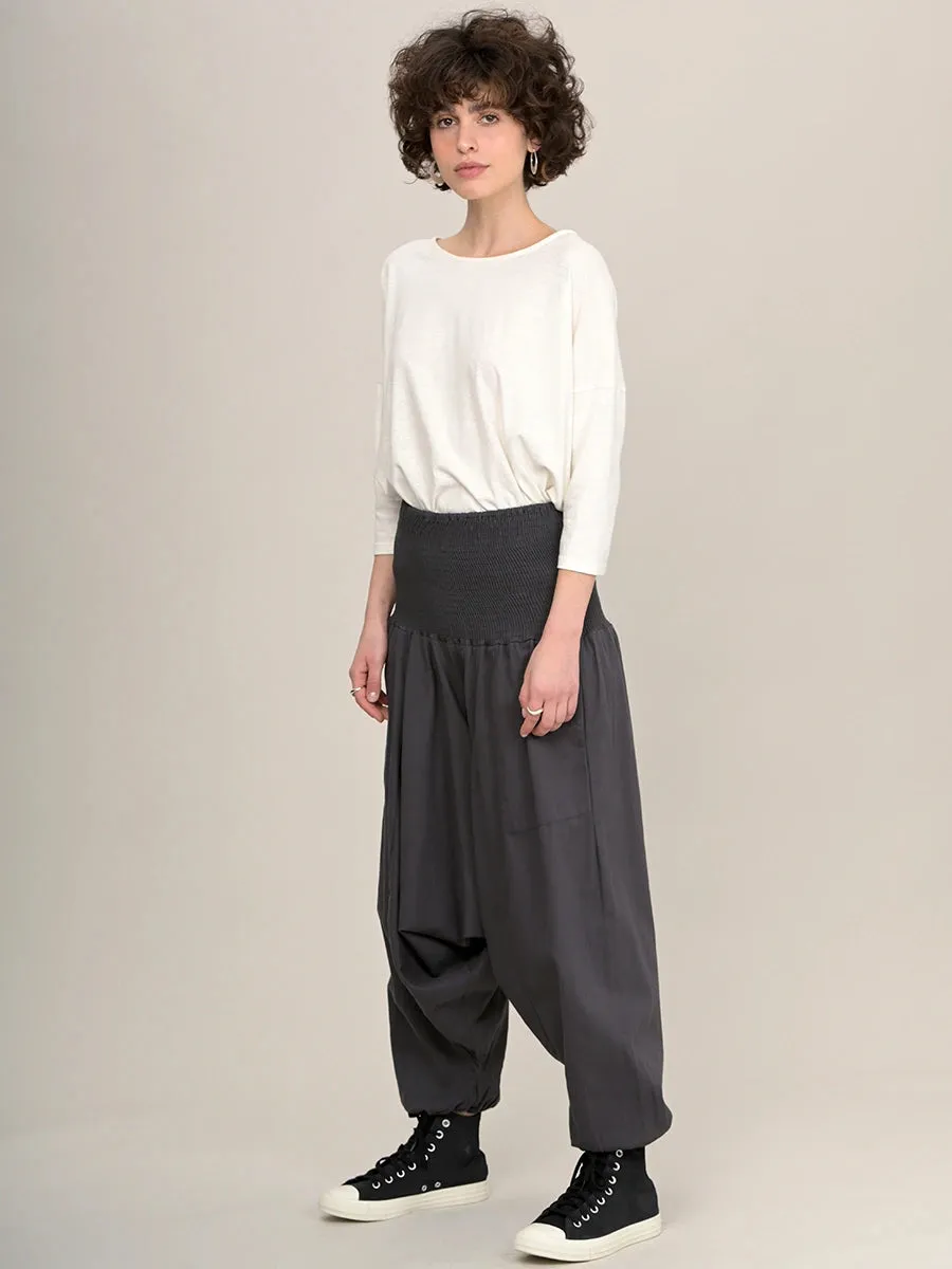 Organic Cotton Harem Pants - Low Crotch