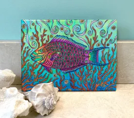 Parrot Fish Ceramic Tile