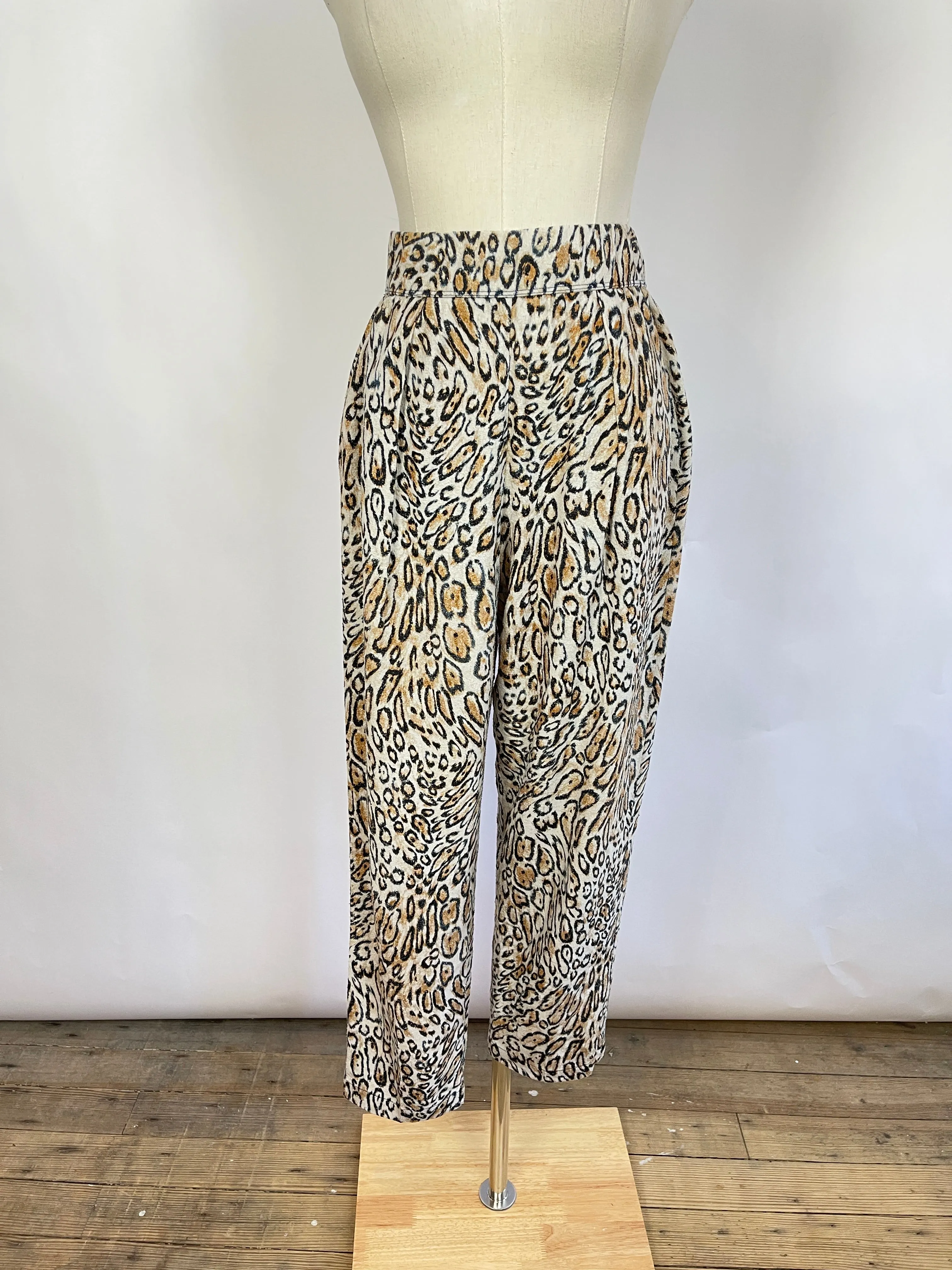 Raquel Allegra Raw Silk Print Pants (S/M)