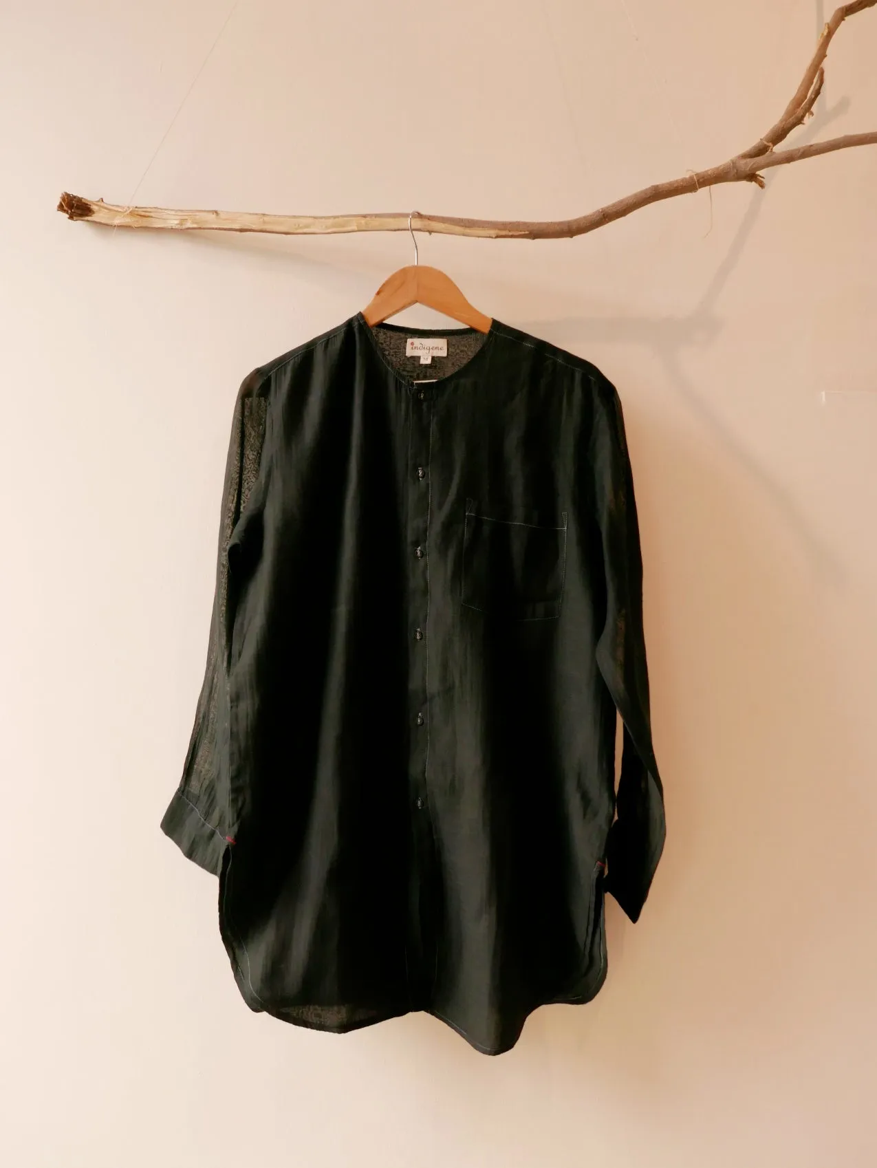 Raven Silk Cotton Over-shirt & Modal Drop Crotch Pants (READY TO SHIP)