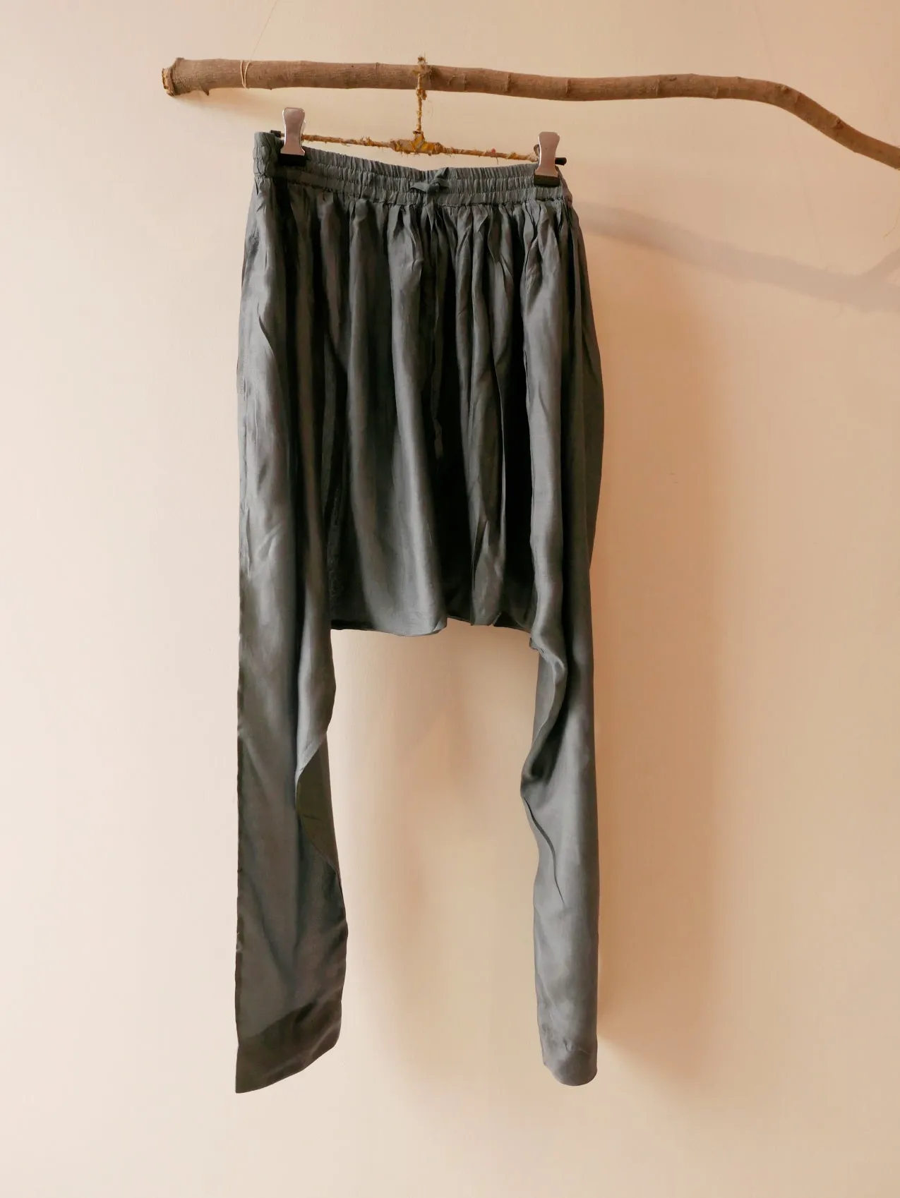 Raven Silk Cotton Over-shirt & Modal Drop Crotch Pants (READY TO SHIP)