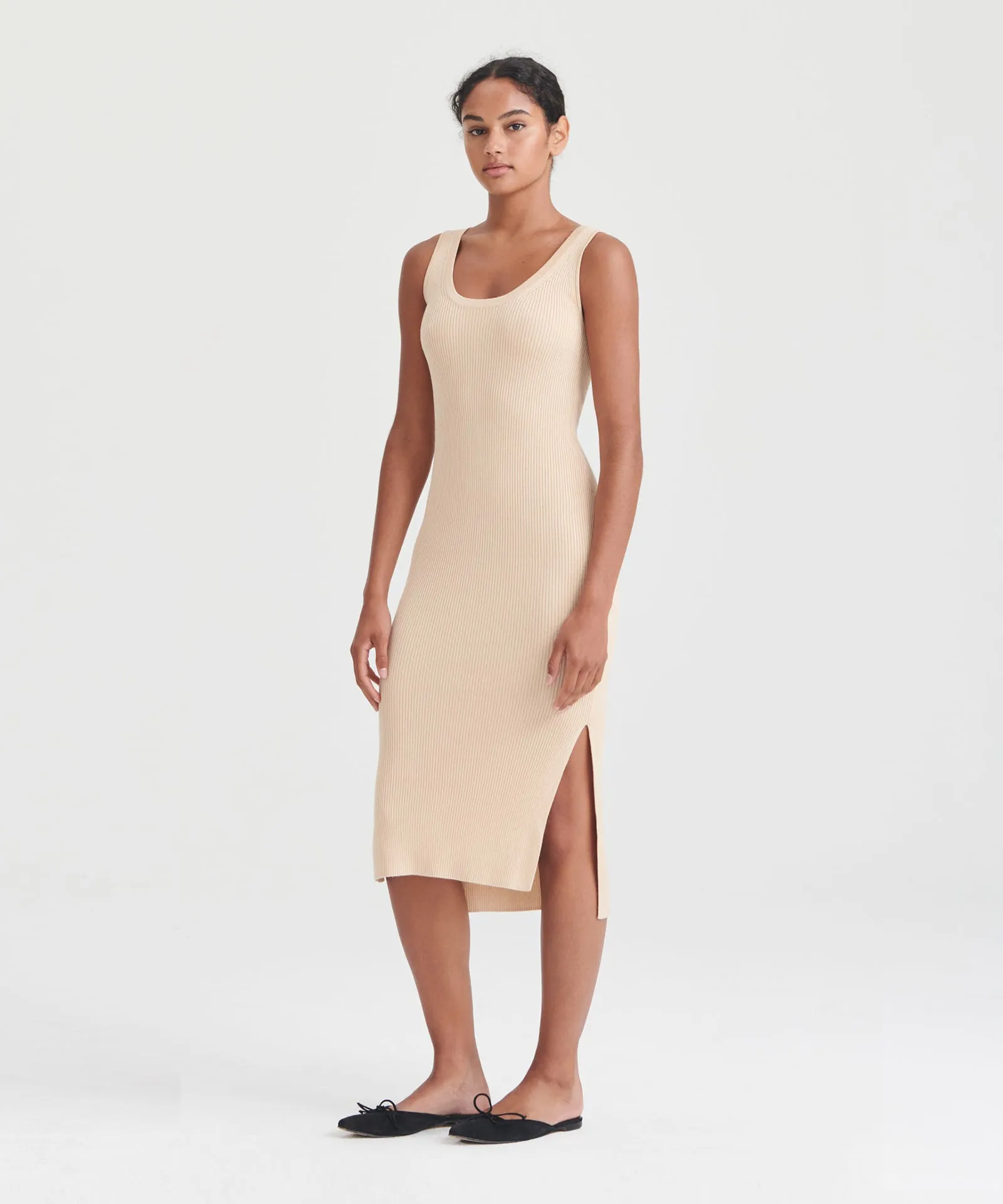 Silk Cashmere Midi Tank Dress