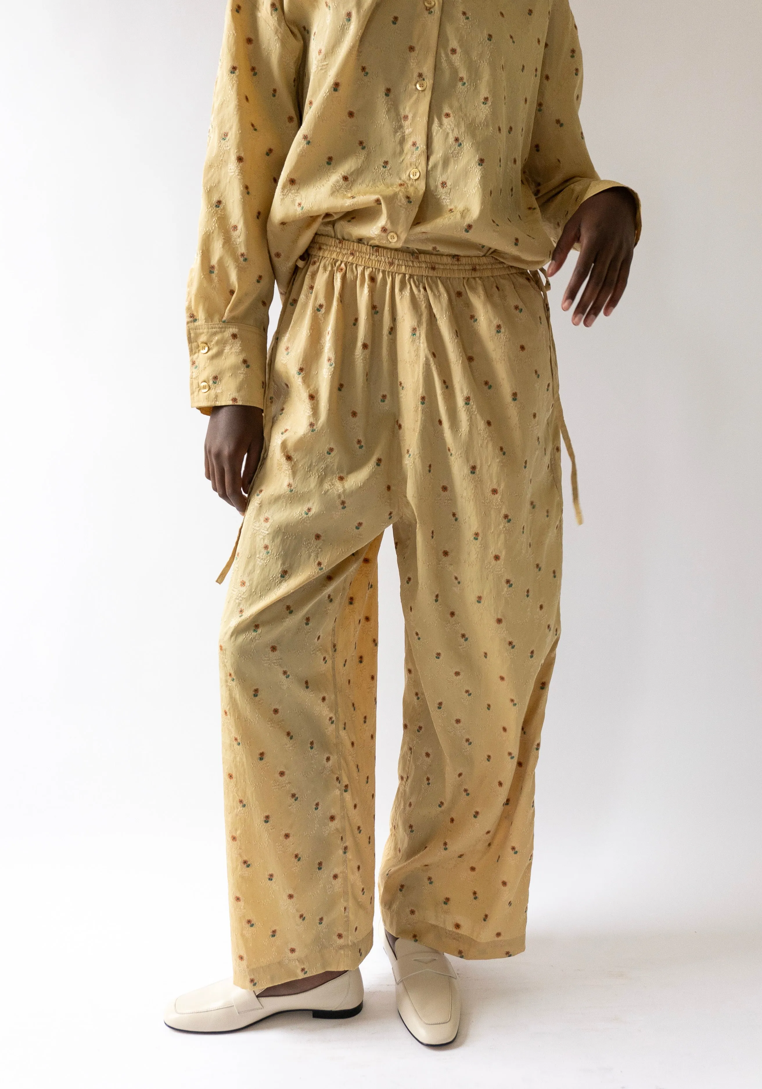 Silk Floral Pant in Jojoba