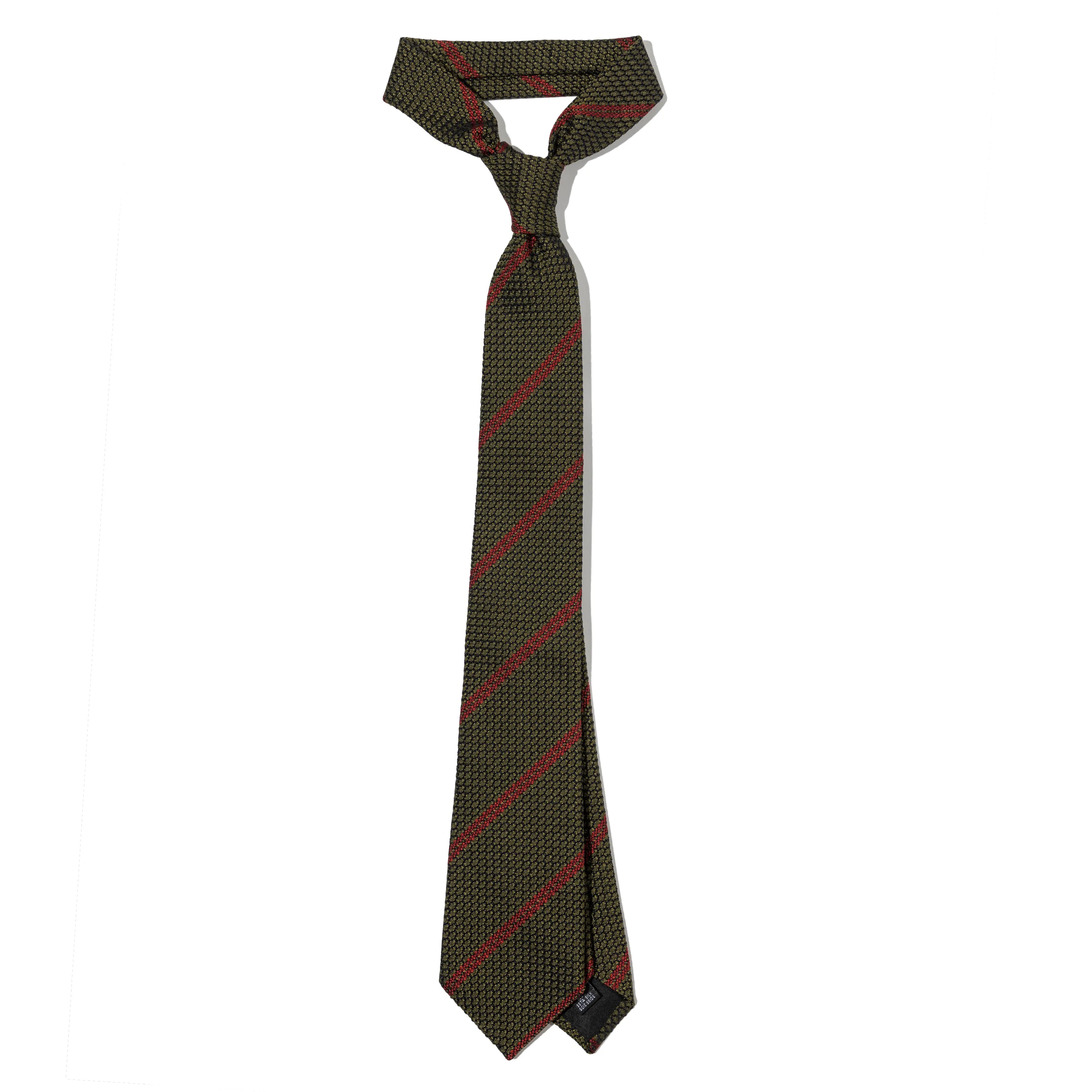 Silk Grenadine Stripe Lined Three-fold Tie