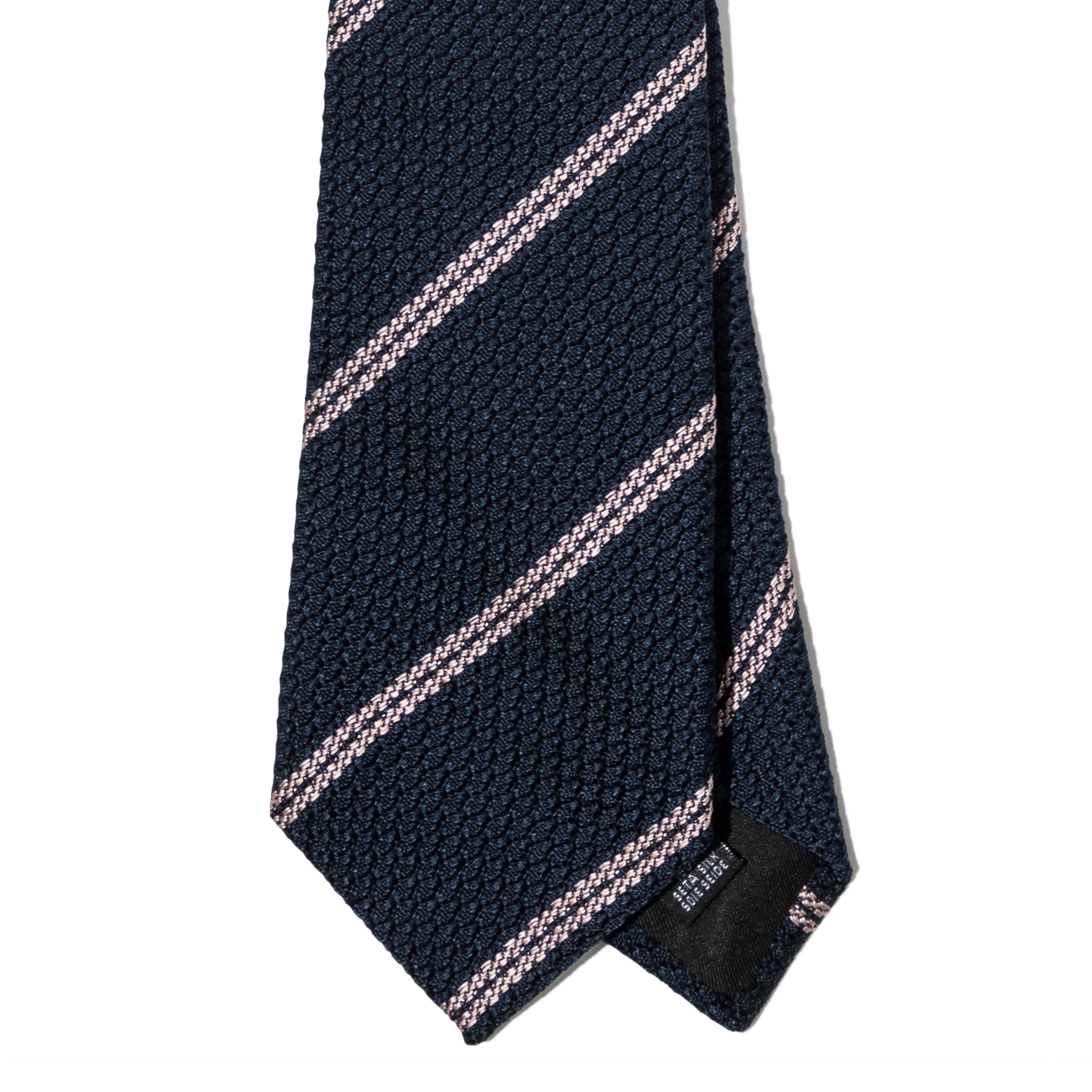 Silk Grenadine Stripe Lined Three-fold Tie