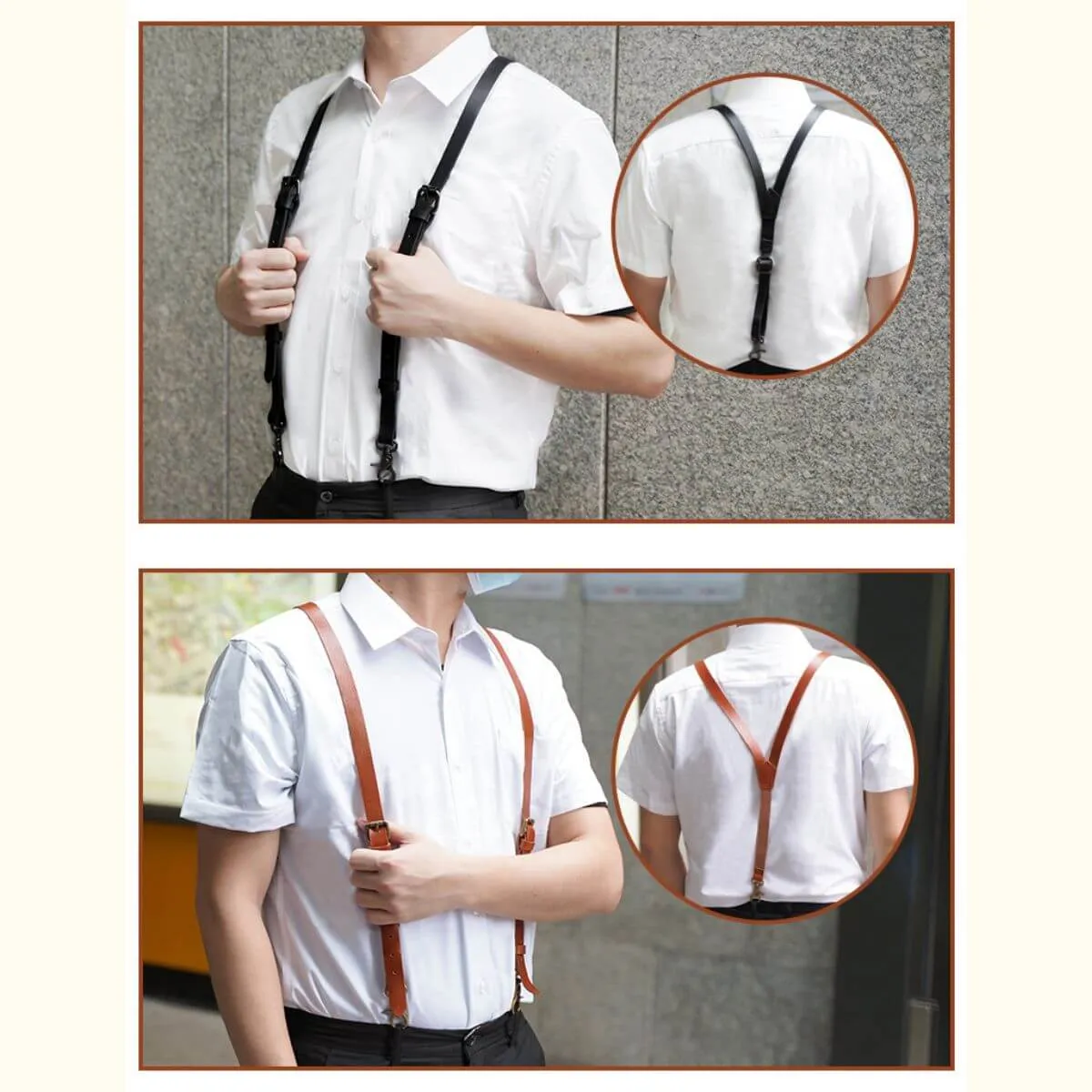 The Trailblazer - Leather Men's Suspenders