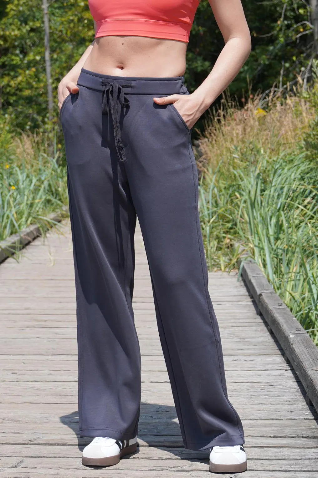 TULLE VEGAN SILK BAMBOO-BLEND PANTS