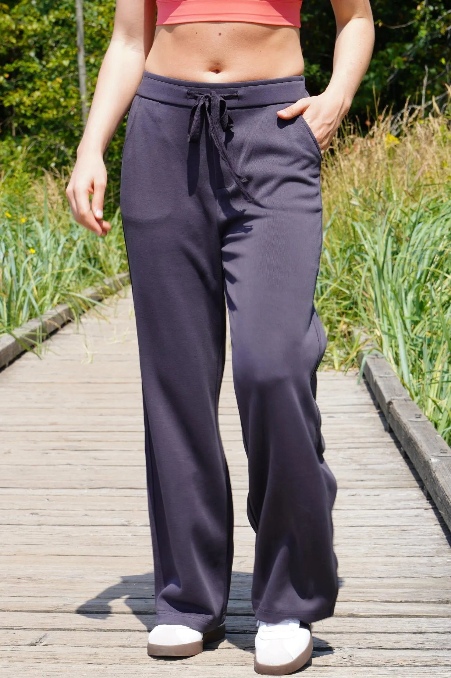 TULLE VEGAN SILK BAMBOO-BLEND PANTS