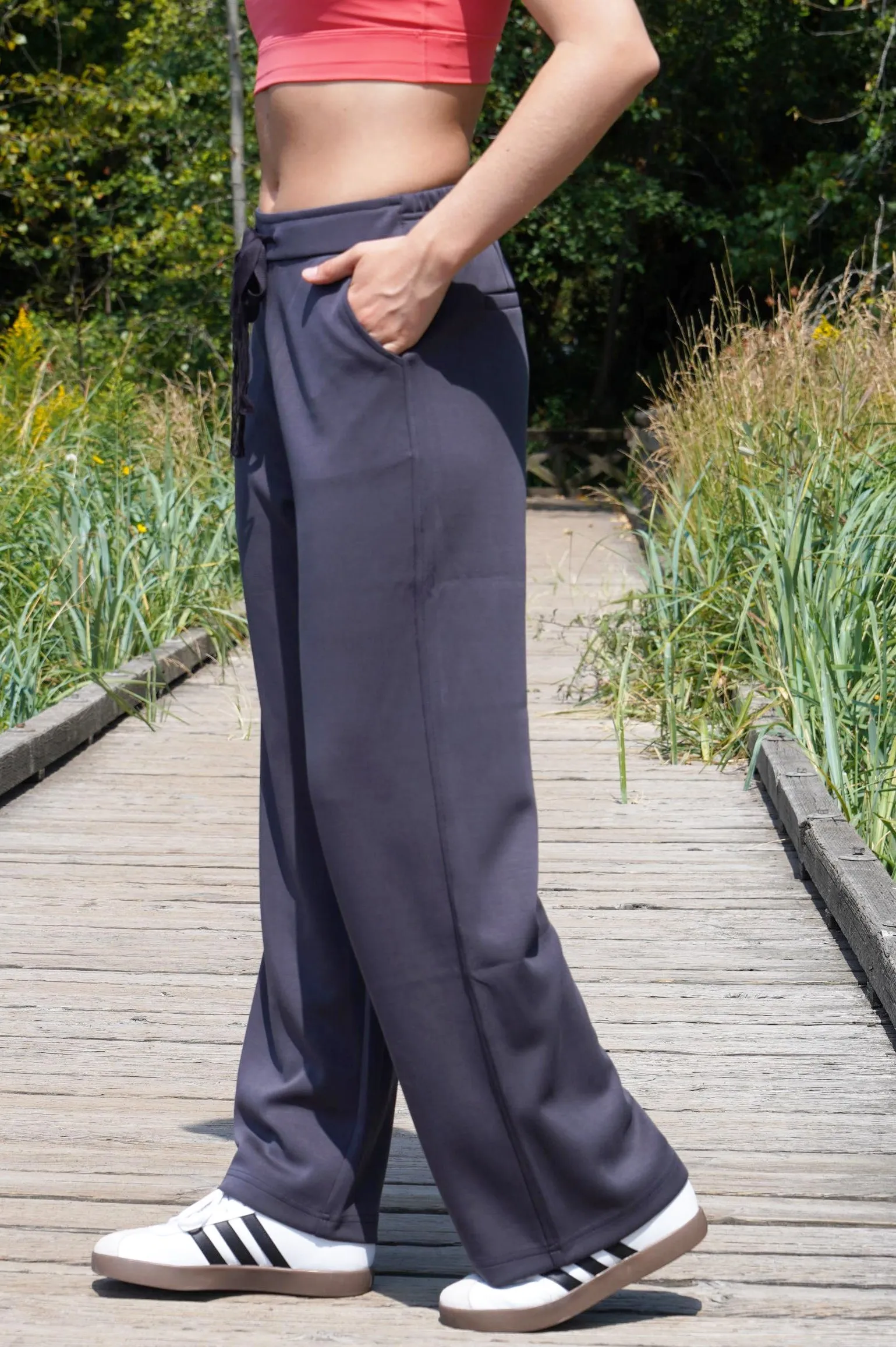 TULLE VEGAN SILK BAMBOO-BLEND PANTS