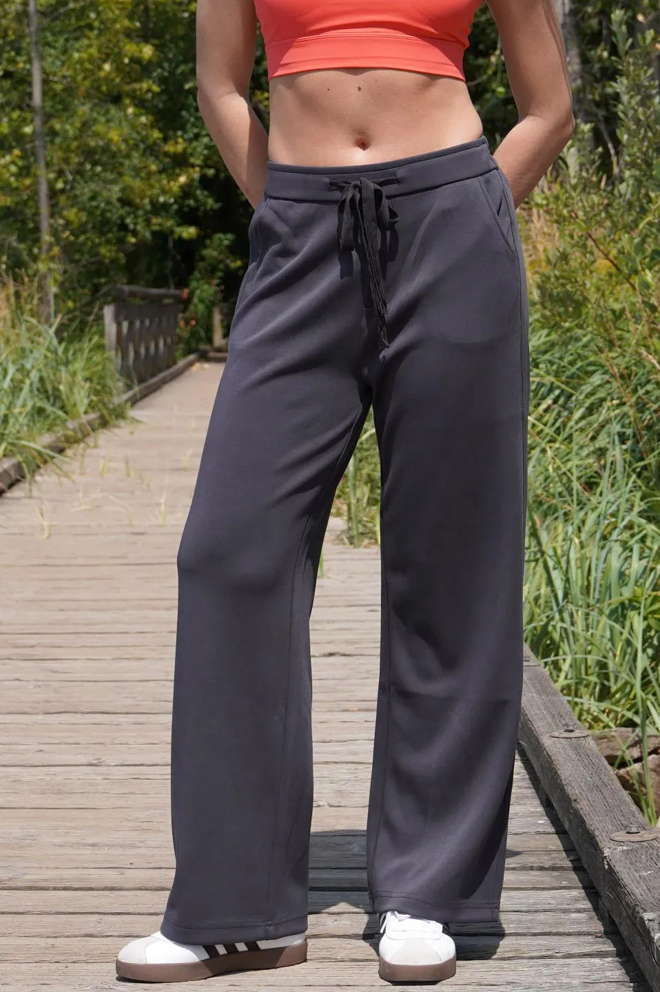 TULLE VEGAN SILK BAMBOO-BLEND PANTS