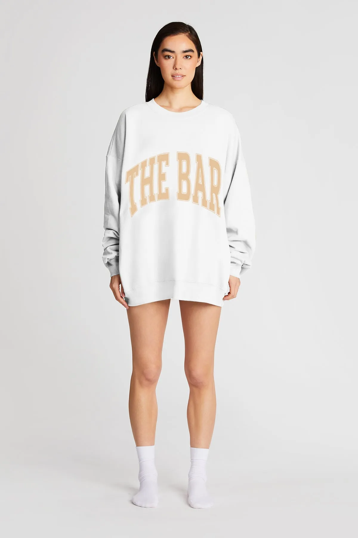 VARSITY SWEATSHIRT WHITE/TAN