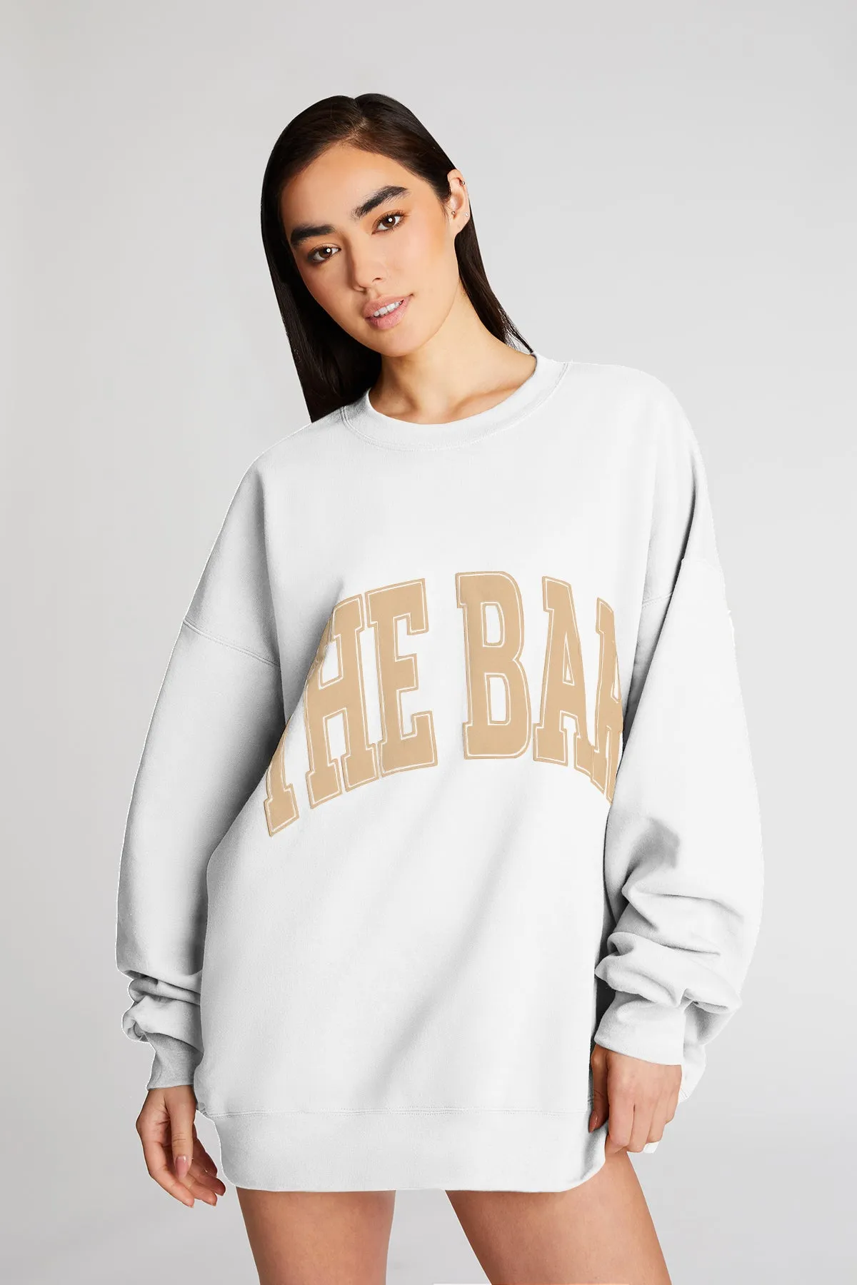 VARSITY SWEATSHIRT WHITE/TAN