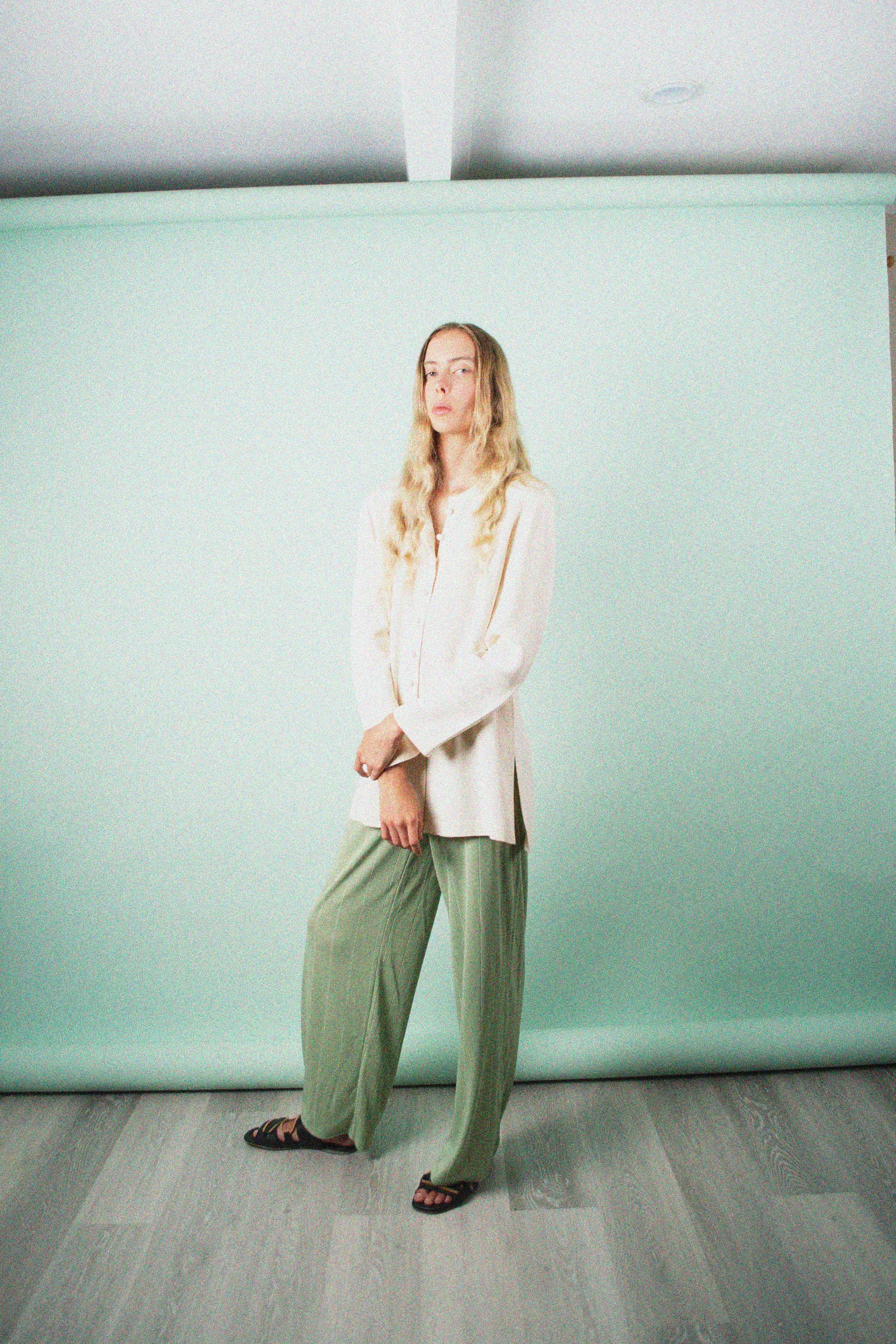 Vintage Silk Blouse in Cream