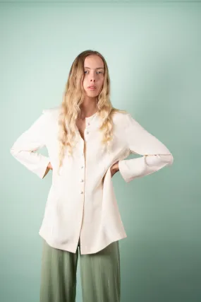 Vintage Silk Blouse in Cream