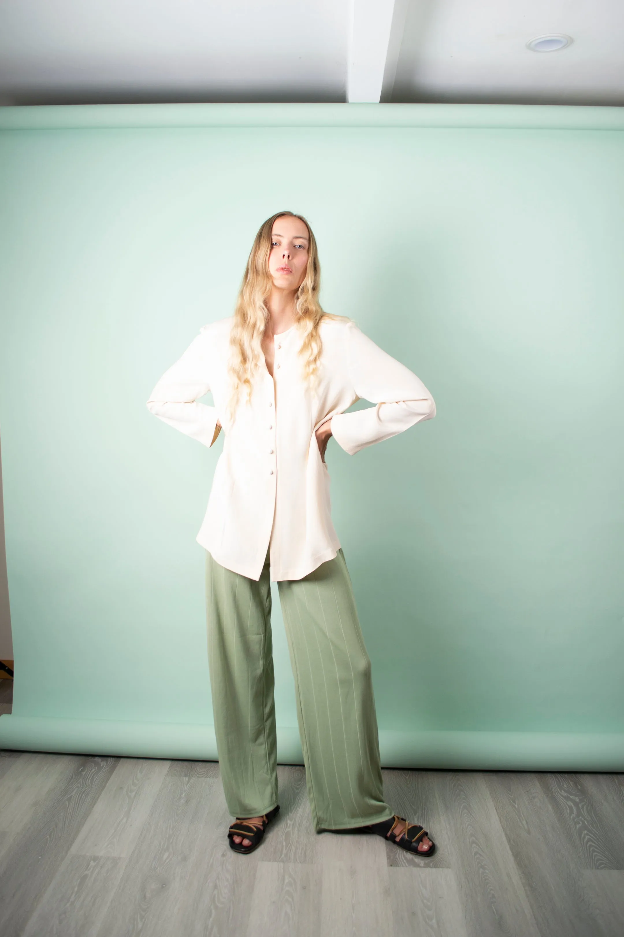 Vintage Silk Blouse in Cream