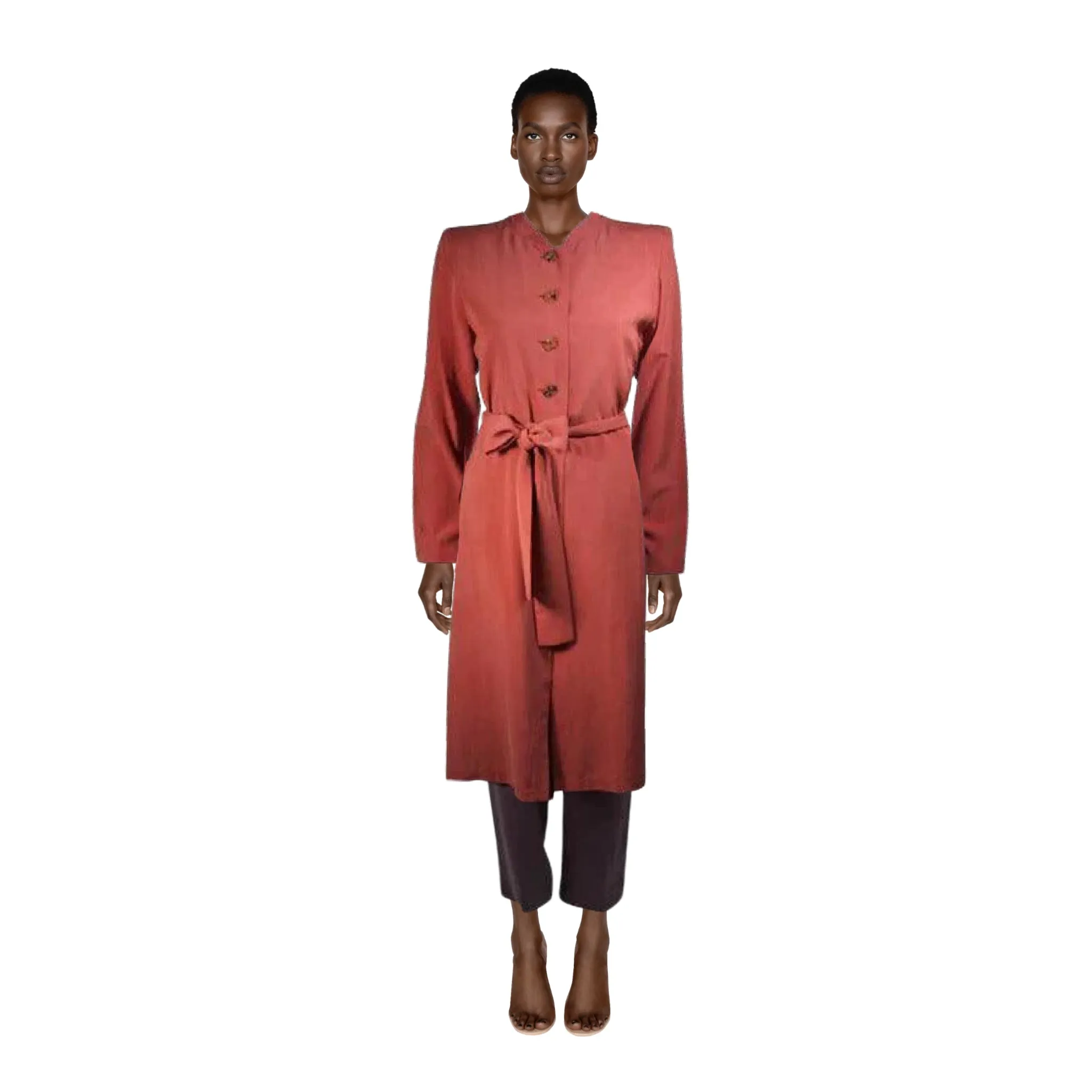 YVES SAINT LAURENT Mauve Silk Three Piece Pant Suit | Size 38